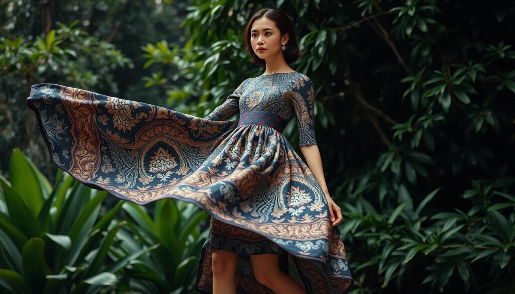 fashion lokal Indonesia batik modern kontemporer